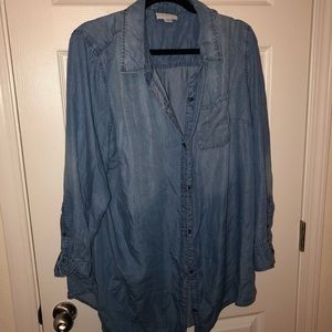 Plus size jean tunic